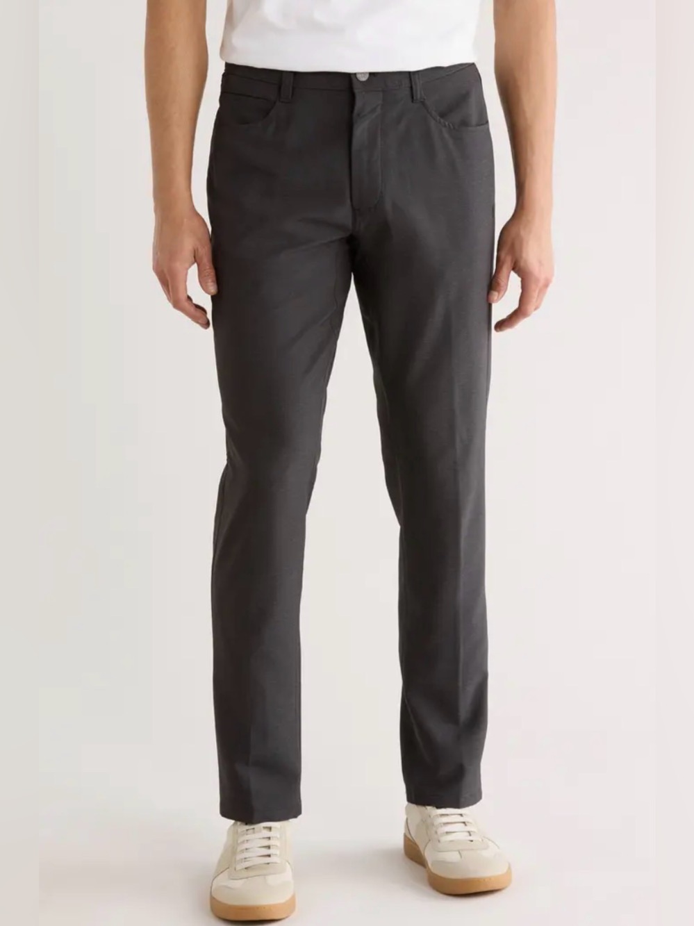NWT! Original Penguin Technical Flat Front Pants, 40x30, “caviar”
